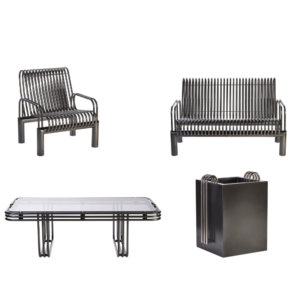 Manhattan Single Seat, Double Seat, Large Planter, and Table Bundle